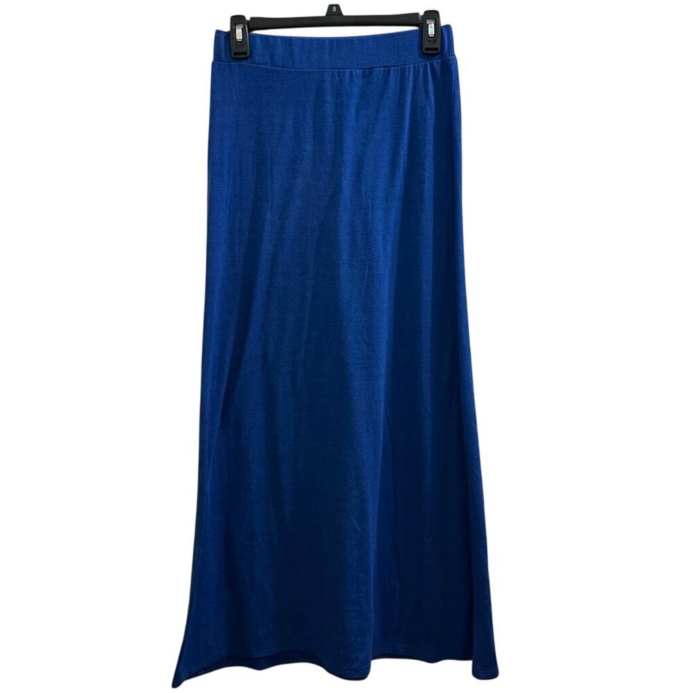 Dna Couture Bright Cobalt Blue Stretch Maxi Skirt Full Length Travel Soft M